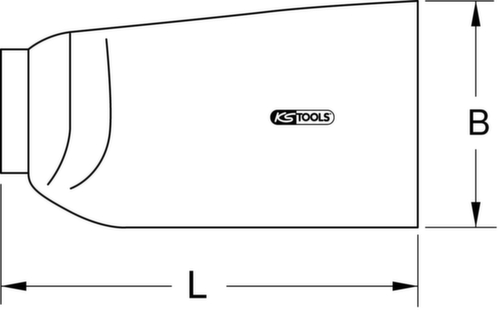 KS Tools NH-Sicherungs-Aufsteckgriff Technische Zeichnung 1 L