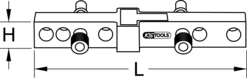 KS Tools Normabstandswasserwaage / Montage-Anschluss-Lehre Technische Zeichnung 1 L