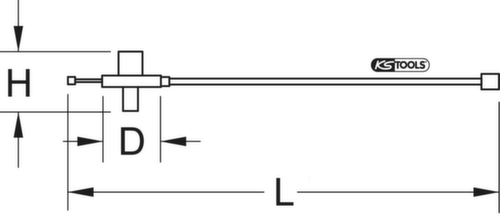 KS Tools 1/2" Drehwinkelmessscheibe Technische Zeichnung 1 L