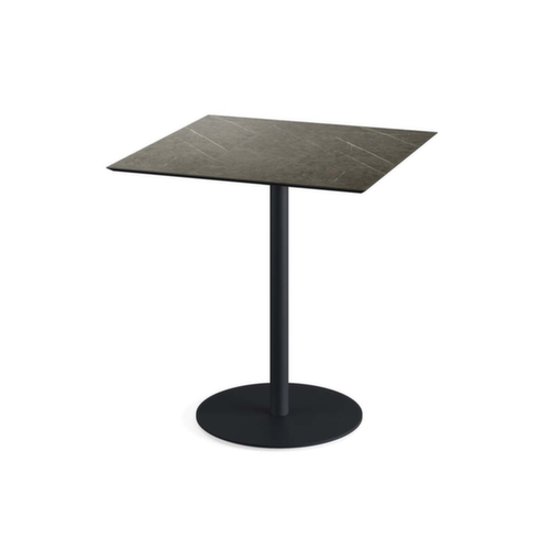 VEBA Bistrotisch Essentials Urban, Breite x Tiefe 700 x 700 mm, Platte Midnight Marble Standard 1 L