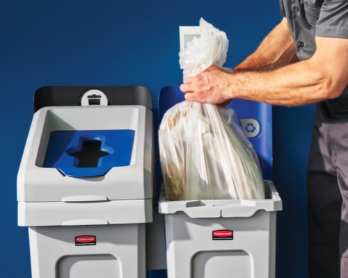 Rubbermaid Abfallbehälter Slim Jim® Starter, 87 l, grau Milieu 5 L