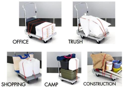 RuXXac Schiebebügelwagen Dandy mit Kunststoffladefläche, Traglast 180 kg, Ladefläche 740 x 465 mm Milieu 2 L