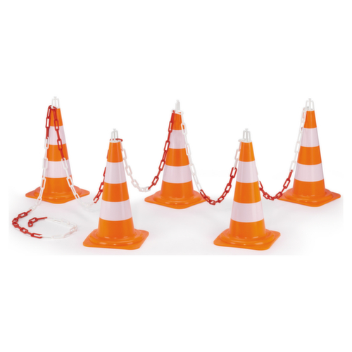 5 Leitkegel + Haken + Kette Standard 1 L