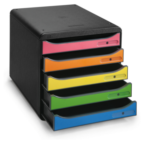 Schubladenbox schwarz/bunt Standard 1 L