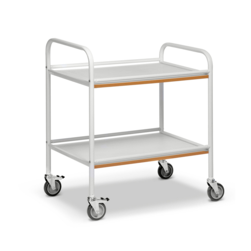 Servierwagen aus Stahl weiß lackiert Standard 1 L
