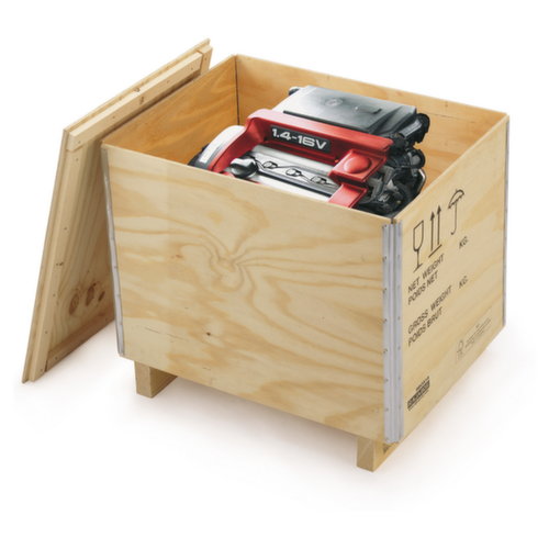 Sperrholz-Faltkisten mit Bodenkufen RAJA 780 x 580 x 600 mm Standard 1 L