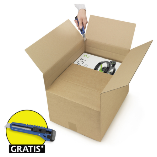 Wellpapp-Faltkarton mit variabler Füllhöhe - 1-wellig -Wellpapp-Faltkarton mit variabler Füllhöhe - 1-wellig - 310 x 220 x 100-200 mm Standard 1 L