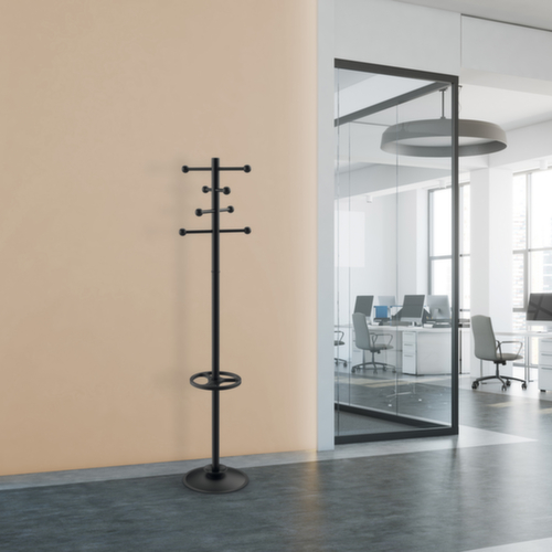 MAUL Garderobenständer MAULsaphir mit 8 Mantelhaken Milieu 2 L