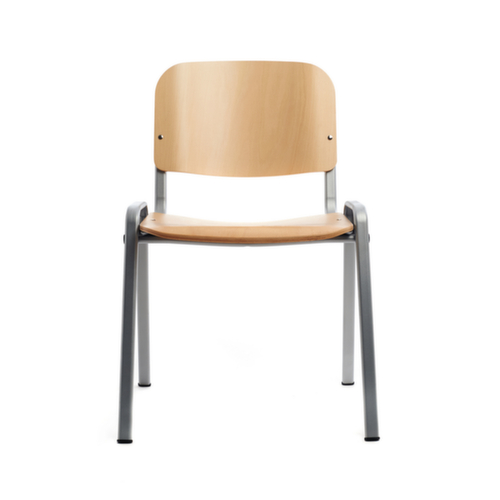 Rocada Holzstapelstuhl, natur, Rücken gerade Standard 2 L