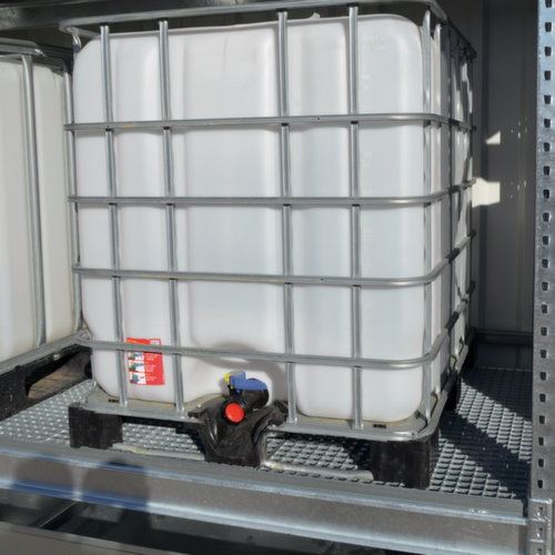 Lacont Gitterrostboden für Gefahrstoffregal, Breite x Tiefe 2680 x 1100 mm Standard 1 L