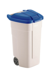 Rubbermaid Wertstofftonne, 100 l, beige, Deckel blau