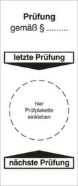 Grundplakette und Gebrauchsanweisungen