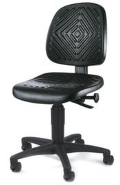 Topstar Arbeitsstuhl, Sitz PU-Schaum schwarz, mit Rollen