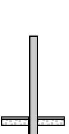 Sperrpfosten PARKY mit flachem Kopf, Höhe 1000 mm, Zum Einbetonieren