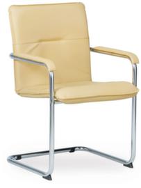 Nowy Styl Freischwinger-Besucherstuhl Rumba, Sitz Kunstleder, sonnenbeige