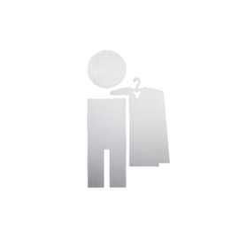 Türschild mit Silhouette, "Garderobe"