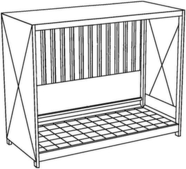 Lacont Gefahrstoff-Regalcontainer für maximal 60 200-Liter-Fässer