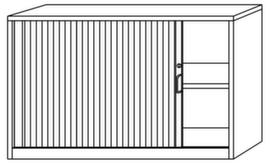 Querrollladenschrank Chef, 2 Ordnerhöhen, weiß/silber