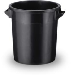 Lichtundurchlässige Tonne, schwarz, 35 l, rund