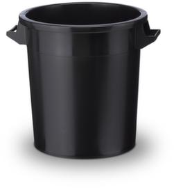 Lichtundurchlässige Tonne, schwarz, 50 l, rund