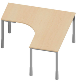 Nowy Styl Freiform-Schreibtisch E10 mit 4-Fußgestell aus Rundrohr