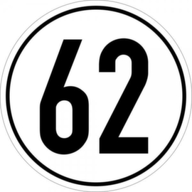 Geschwindigkeitsbegrenzung SafetyMarking® 62 km/h gemäß StVZO