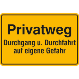 Hinweisschild SafetyMarking®, "Privatweg - Durchgang u. Durchfahrt"