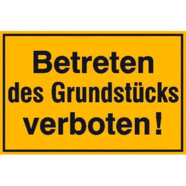 Verbotsschild SafetyMarking®, "Betreten des Grundstücks verboten!"