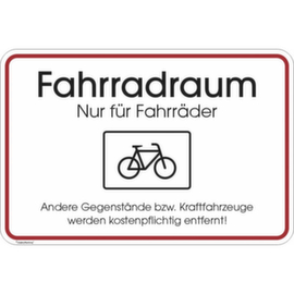 Hinweisschild SafetyMarking®, "Fahrradraum - Nur für Fahrräder"