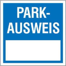 Parkausweis-Vignette SafetyMarking®, Parkausweis-Vignette