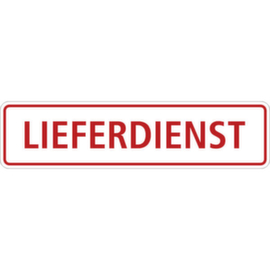 Kfz-Hinweisschild SafetyMarking®, "Lieferdienst"