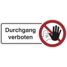 Hinweisschild SafetyMarking®, "Durchgang verboten"