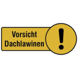 Hinweisschild SafetyMarking®, "Vorsicht Dachlawinen"