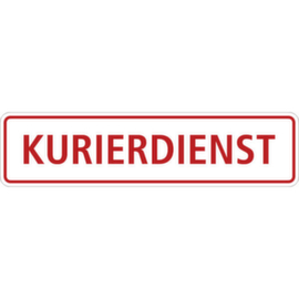 Kfz-Hinweisschild SafetyMarking®, "Kurierdienst"