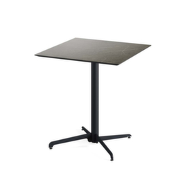 VEBA Bistrotisch Essentials X Cross, Breite x Tiefe 700 x 700 mm, Platte Midnight Marble