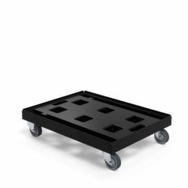 Transportroller BASICline mit Kunststoffladefläche, Traglast 300 kg, TPE-Bereifung