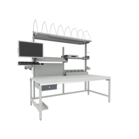 ERGO-line Höhenverstellbarer Arbeitstisch BASIC 7, Breite x Tiefe 1600 x 750 mm