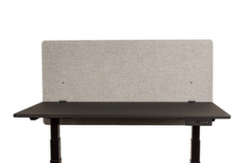 LUXOR Schallabsorbierende Tischtrennwand RECLAIM, Höhe x Breite 600 x 1600 mm, Wand hellgrau