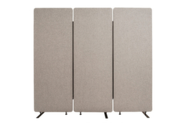 LUXOR Akustik-Stellwand-Set RECLAIM, Höhe x Breite 1680 x 1830 mm, Wand hellgrau