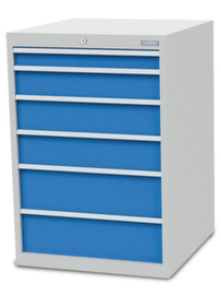 Bedrunka + Hirth Schubladenschrank, 6 Schublade(n), RAL7035 Lichtgrau/RAL5012 Lichtblau