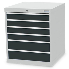 Bedrunka + Hirth Schubladenschrank, 6 Schublade(n), RAL7035 Lichtgrau/RAL7016 Anthrazitgrau