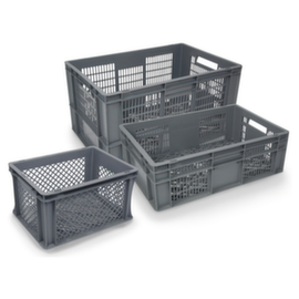 Eurobox mit durchbrochenen Wänden 600 x 400 x 120 mm