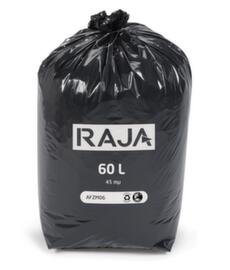 Reißfester Müllsack mit Verschlussband, 60 l, schwarz