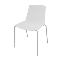 Quadrifoglio Besucherstuhl Clue, Sitz weiß, 4-Fußgestell