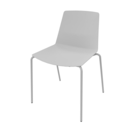 Quadrifoglio Besucherstuhl Clue, Sitz grau, 4-Fußgestell