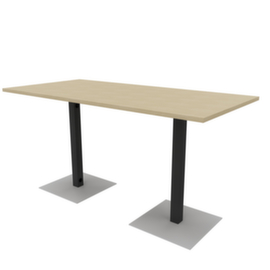 Quadrifoglio Stehtisch Greko für Besprechungen, Höhe x Breite x Tiefe 1070 x 2100 x 1000 mm, Platte Eiche