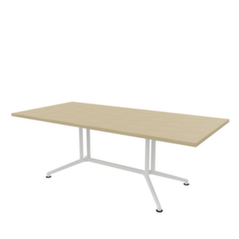 Quadrifoglio Konferenztisch X2, Breite x Tiefe 2100 x 1000 mm, Platte Eiche