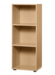 Büroregal Sina mit Rückwand, Breite 406 mm, 3 OH, Buche