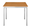 Rechteckiger Vierkantrohr-Mehrzwecktisch, Breite x Tiefe 700 x 600 mm, Platte Kirschbaum