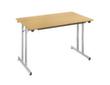 Stapelbarer Mehrzweck-Klapptisch, Breite x Tiefe 1200 x 600 mm, Platte Buche